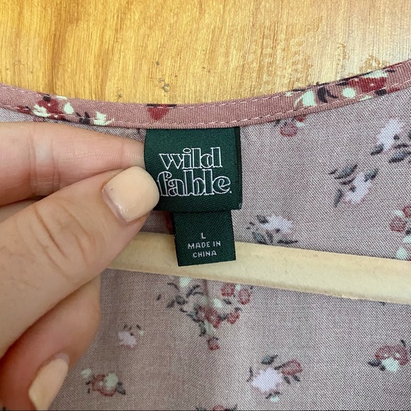 Pink Floral Dress with Tie - Picture 4 of 4